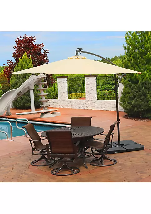 Best Pirce โ๏ธ 10 ft Solar Offest Steel Patio Umbrella with Crank - Beige by Sunnydaze Decor ๐ฅ 3 Best Pirce โ๏ธ 10 ft Solar Offest Steel Patio Umbrella with Crank - Beige by Sunnydaze Decor ๐ฅ