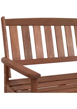 Wholesale 😉 2-Person Meranti Wood with Teak Oil Finish Outdoor Garden Bench by Sunnydaze Decor ✨ -Sunnydaze Decor Shop Belk 6295