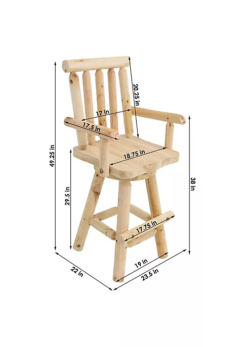 Flash Sale ๐ Rustic Log Style Unfinished Fir Wood Indoor Bar Stool by Sunnydaze Decor ๐ 7 Flash Sale ๐ Rustic Log Style Unfinished Fir Wood Indoor Bar Stool by Sunnydaze Decor ๐ - Image 5