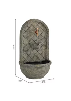 Budget 😍 Messina Polystone Outdoor Wall Fountain - French Limestone by Sunnydaze Decor 🌟 -Sunnydaze Decor Shop Belk 6323