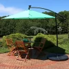 Budget 😀 9.5 ft Solar Cantilever Offset Patio Umbrella - Seafoam by Sunnydaze Decor 🎁 -Sunnydaze Decor Shop Belk 6325