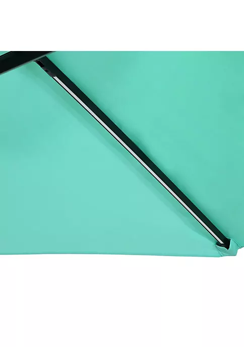 Budget 😀 9.5 ft Solar Cantilever Offset Patio Umbrella - Seafoam by Sunnydaze Decor 🎁 5 Budget 😀 9.5 ft Solar Cantilever Offset Patio Umbrella - Seafoam by Sunnydaze Decor 🎁 - Image 3