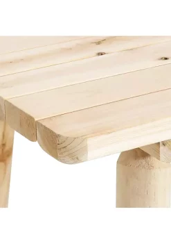 Promo 🎁 Rustic Wooden Rectangular Coffee Table - Unfinished - 41.75 in by Sunnydaze Decor 🧨 -Sunnydaze Decor Shop Belk 6343