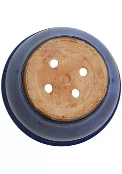 Cheapest 🔥 18 in Studio High-Fired Glazed Ceramic Planter - Imperial Blue by Sunnydaze Decor 🌟 -Sunnydaze Decor Shop Belk 6363