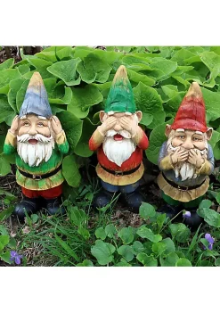 Coupon 💯 Hear No Evil, Speak No Evil and See No Evil Garden Gnomes - 12 in by Sunnydaze Decor 😉