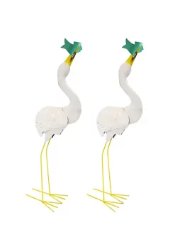 Hot Sale ⌛ Sunnydaze Tom and Becky Indoor/Outdoor Crane Metal Garden Statues - 48-Inch by Sunnydaze Decor ✨ -Sunnydaze Decor Shop Belk 6418