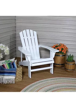 New 🔔 Coastal Bliss Fir Wood Adirondack Chair - White by Sunnydaze Decor 😍