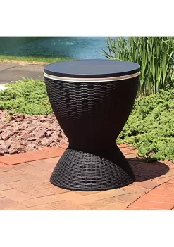 Top 10 🔥 8 gal Faux Rattan Outdoor Patio Cooler Table - Phantom Gray by Sunnydaze Decor ✔️ -Sunnydaze Decor Shop Belk 6444