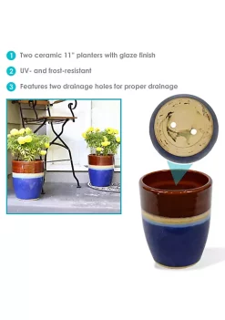 Cheap ๐ Captivating Vista Ceramic Planter - 11.5" - Beachcomber - Set of 2 by Sunnydaze Decor ๐ 11 Cheap ๐ Captivating Vista Ceramic Planter - 11.5" - Beachcomber - Set of 2 by Sunnydaze Decor ๐ -Sunnydaze Decor Shop Belk 6476