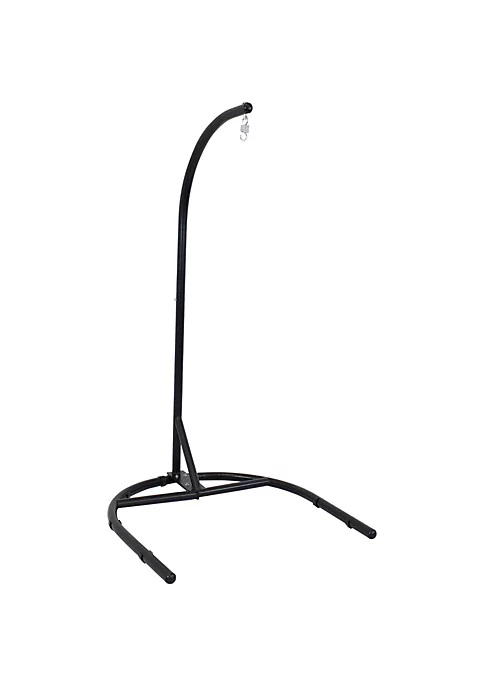 Outlet 🎉 U-Base Powder-Coated Steel Hanging Chair Stand - Black - 76 in by Sunnydaze Decor 🎉 4 Outlet 🎉 U-Base Powder-Coated Steel Hanging Chair Stand - Black - 76 in by Sunnydaze Decor 🎉 - Image 2