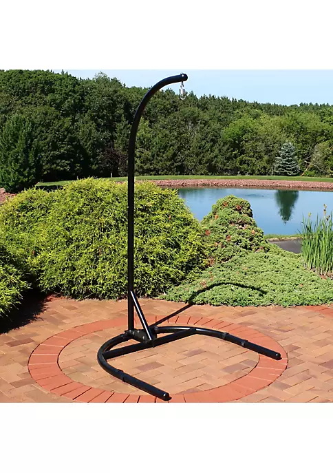 Outlet 🎉 U-Base Powder-Coated Steel Hanging Chair Stand - Black - 76 in by Sunnydaze Decor 🎉 8 Outlet 🎉 U-Base Powder-Coated Steel Hanging Chair Stand - Black - 76 in by Sunnydaze Decor 🎉 - Image 6