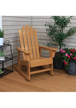 Best deal ✨ Classic Wooden Adirondack Rocking Chair - Cedar Finish by Sunnydaze Decor 🔔