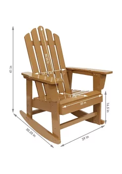 Best deal ✨ Classic Wooden Adirondack Rocking Chair - Cedar Finish by Sunnydaze Decor 🔔 -Sunnydaze Decor Shop Belk 6547