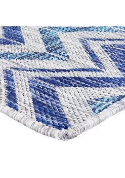 Discount 🌟 Chevron Dreams Outdoor Area Rug - Blue/Gray - 8 ft x 10 ft by Sunnydaze Decor 😉 -Sunnydaze Decor Shop Belk 6551