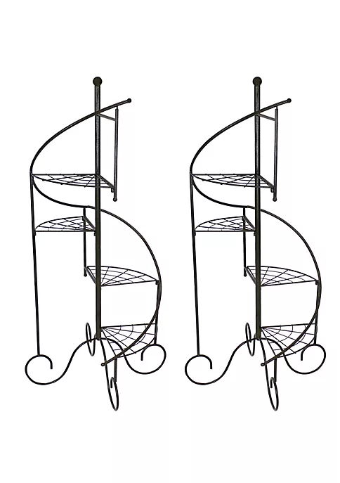 Outlet ๐ Black Iron 4-Tier Spiral Staircase Plant Stand - 56 in - Set of 2 by Sunnydaze Decor ๐คฉ 4 Outlet ๐ Black Iron 4-Tier Spiral Staircase Plant Stand - 56 in - Set of 2 by Sunnydaze Decor ๐คฉ - Image 2