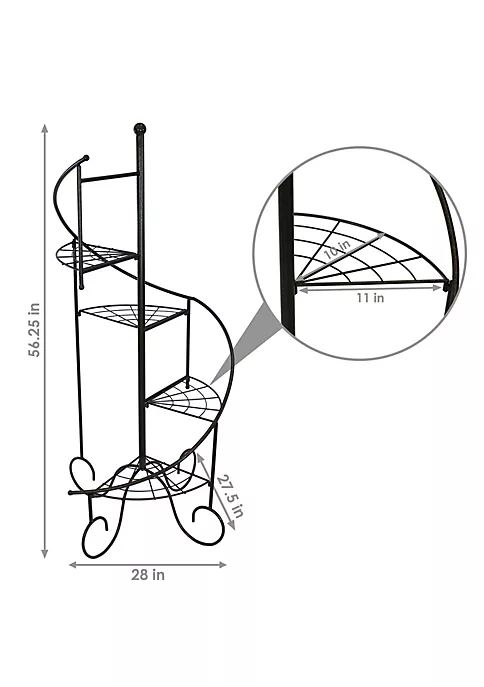 Outlet ๐ Black Iron 4-Tier Spiral Staircase Plant Stand - 56 in - Set of 2 by Sunnydaze Decor ๐คฉ 7 Outlet ๐ Black Iron 4-Tier Spiral Staircase Plant Stand - 56 in - Set of 2 by Sunnydaze Decor ๐คฉ - Image 5