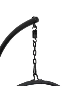 Deals 🎁 Black Resin Wicker Hanging Egg Chair with Cushions - Blue by Sunnydaze Decor 🎁 -Sunnydaze Decor Shop Belk 658