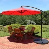 Discount 🥰 9.5 ft Cantilever Offset Patio Umbrella with Crank - Cherry by Sunnydaze Decor 🥰 -Sunnydaze Decor Shop Belk 6590