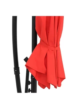 Discount 🥰 9.5 ft Cantilever Offset Patio Umbrella with Crank - Cherry by Sunnydaze Decor 🥰 -Sunnydaze Decor Shop Belk 6592