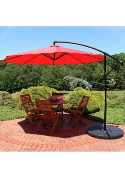 Discount 🥰 9.5 ft Cantilever Offset Patio Umbrella with Crank - Cherry by Sunnydaze Decor 🥰 -Sunnydaze Decor Shop Belk 6595