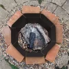 Deals 😀 30 in Heavy-Duty Steel Octagon Above/In-Ground Fire Pit Liner by Sunnydaze Decor 🎁 -Sunnydaze Decor Shop Belk 6596