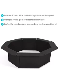 Deals 😀 30 in Heavy-Duty Steel Octagon Above/In-Ground Fire Pit Liner by Sunnydaze Decor 🎁 -Sunnydaze Decor Shop Belk 6599