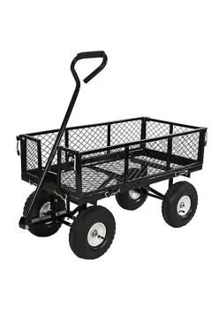 Flash Sale 👍 Small Heavy-Duty Steel Garden Cart with Removable Sides - Black by Sunnydaze Decor 👍 -Sunnydaze Decor Shop Belk 6603