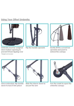 Cheap 🧨 10 ft Cantilever Offset Steel Patio Umbrella with Crank - Brown by Sunnydaze Decor 🎉 -Sunnydaze Decor Shop Belk 6621