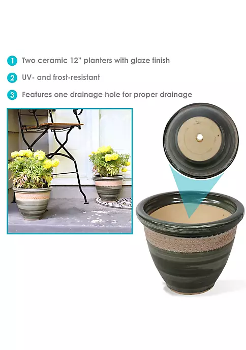 Best reviews of 😍 Purlieu Ceramic Planter - 12" - Tempest - Set of 2 by Sunnydaze Decor 🎉 6 Best reviews of 😍 Purlieu Ceramic Planter - 12" - Tempest - Set of 2 by Sunnydaze Decor 🎉 - Image 4