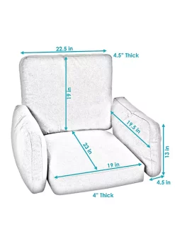 Cheap ❤️ Outdoor Modern Luxury Basket Chair Replacement Cushion Set - Gray by Sunnydaze Decor 😍 -Sunnydaze Decor Shop Belk 6669