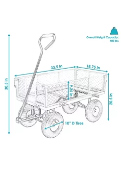 Buy ❤️ Small Heavy-Duty Steel Garden Cart with Removable Sides - Green by Sunnydaze Decor 😉 12 Buy ❤️ Small Heavy-Duty Steel Garden Cart with Removable Sides - Green by Sunnydaze Decor 😉 -Sunnydaze Decor Shop Belk 6675