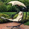 Cheapest 🥰 Outdoor Hanging Lounger Replacement Cushion and Umbrella - Beige by Sunnydaze Decor 😉 -Sunnydaze Decor Shop Belk 6695