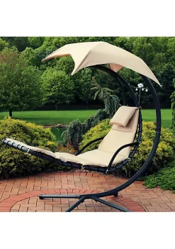 Cheapest 🥰 Outdoor Hanging Lounger Replacement Cushion and Umbrella - Beige by Sunnydaze Decor 😉