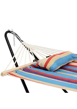 Promo 🤩 2-Person Cotton Hammock with Steel Stand and Pillow - Wildberry by Sunnydaze Decor 😍 10 Promo 🤩 2-Person Cotton Hammock with Steel Stand and Pillow - Wildberry by Sunnydaze Decor 😍 -Sunnydaze Decor Shop Belk 6703