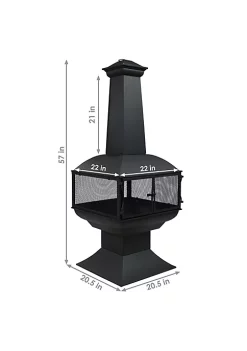 Cheap 👍 Steel Wood Burning 360-View Chiminea with Log Grate/Poker - 57 in by Sunnydaze Decor 🥰 -Sunnydaze Decor Shop Belk 671