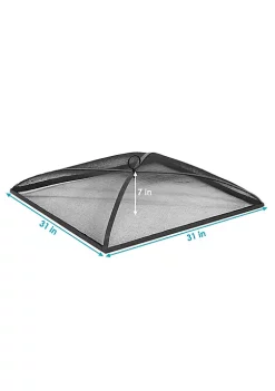 New ⭐ 31 in Square Steel Mesh Fire Pit Spark Screen by Sunnydaze Decor 🛒 -Sunnydaze Decor Shop Belk 6722