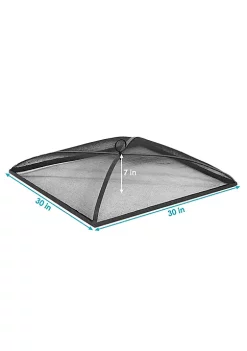 Budget 🛒 30 in Square Steel Mesh Fire Pit Spark Screen by Sunnydaze Decor ❤️ -Sunnydaze Decor Shop Belk 6745