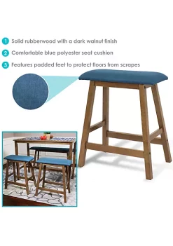 Cheapest 😍 Wood Counter-Height Stool with Cushion - Weathered Oak - Set of 2 by Sunnydaze Decor 🔥 -Sunnydaze Decor Shop Belk 6768