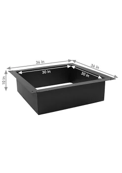 Deals 😀 30 in Heavy-Duty Steel Above/In-Ground Square Fire Pit Rim Liner by Sunnydaze Decor 🥰 -Sunnydaze Decor Shop Belk 6781
