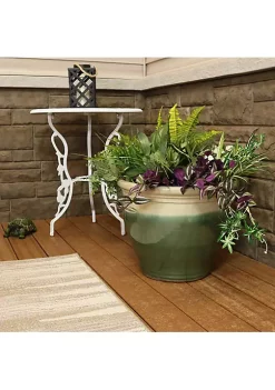 Outlet ๐ฅ 18 in Studio High-Fired Glazed Ceramic Planter - Seafoam by Sunnydaze Decor ๐