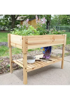 Top 10 ✨ Wooden Raised Garden Bed Planter Box with Shelf - 42 in by Sunnydaze Decor ⌛ -Sunnydaze Decor Shop Belk 6822