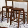 Brand new 🥰 Modern Wooden Counter-Height Stools - Dark Walnut - Set of 2 by Sunnydaze Decor 🎁 -Sunnydaze Decor Shop Belk 6829