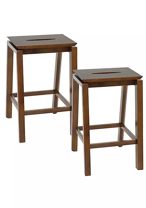 Brand new ๐ฅฐ Modern Wooden Counter-Height Stools - Dark Walnut - Set of 2 by Sunnydaze Decor ๐ 4 Brand new ๐ฅฐ Modern Wooden Counter-Height Stools - Dark Walnut - Set of 2 by Sunnydaze Decor ๐ - Image 2