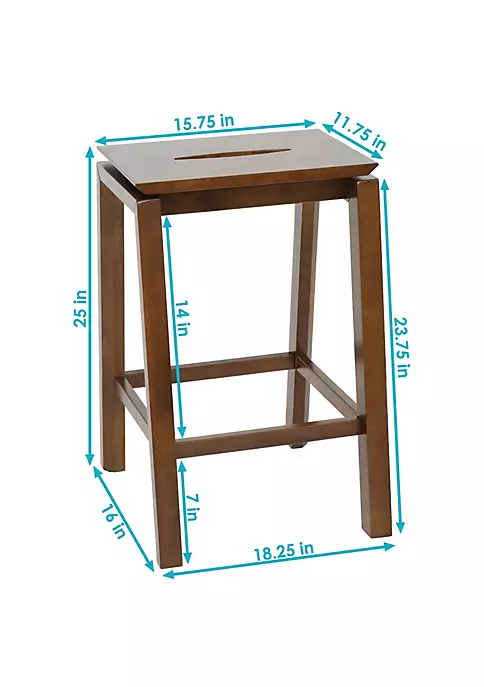 Brand new ๐ฅฐ Modern Wooden Counter-Height Stools - Dark Walnut - Set of 2 by Sunnydaze Decor ๐ 7 Brand new ๐ฅฐ Modern Wooden Counter-Height Stools - Dark Walnut - Set of 2 by Sunnydaze Decor ๐ - Image 5