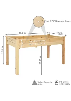 Cheap 👍 Wooden Fir Outdoor Standing Garden Planter - 27.5 in - Natural by Sunnydaze Decor 🔔 -Sunnydaze Decor Shop Belk 6845