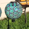 Outlet 😉 Cool Blooms Glass Gazing Ball with Solar Light - 10 in - Set of 2 by Sunnydaze Decor 👍