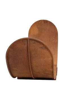 New ✨ 4 ft Curved Rustic Steel Firewood Log Rack - Rust by Sunnydaze Decor 🥰 -Sunnydaze Decor Shop Belk 6855