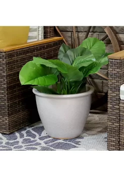 Promo ⭐ 15 in Ocean Villa High-Fired Glazed Ceramic Planter - Pearl by Sunnydaze Decor 🌟