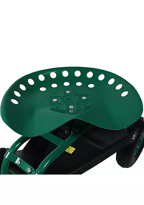 New ๐ Steel Rolling Garden Cart with Extended Swivel/Basket - Green by Sunnydaze Decor โญ 5 New ๐ Steel Rolling Garden Cart with Extended Swivel/Basket - Green by Sunnydaze Decor โญ - Image 3