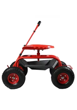 Hot Sale 🎉 Steel Rolling Garden Cart with Swivel Steering/Basket - Red by Sunnydaze Decor 👏 -Sunnydaze Decor Shop Belk 6889